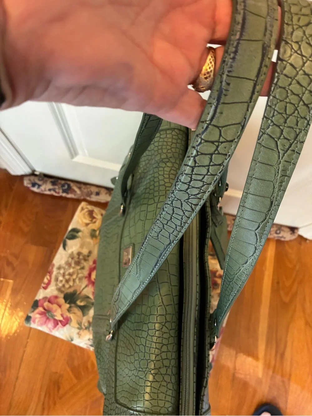 Diane Von Furstenburg Green leather bag